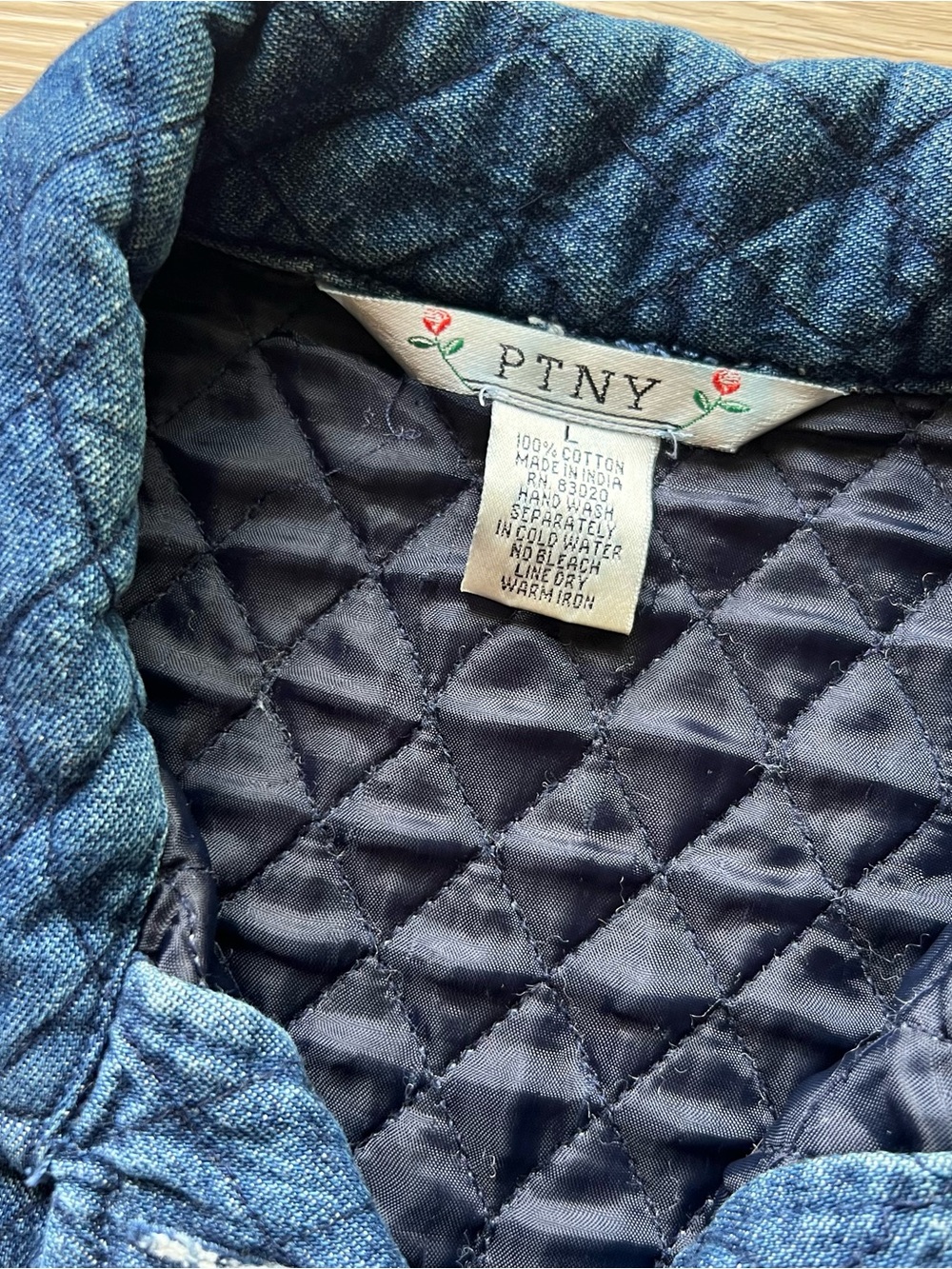 Vintage Quilted Denim Jacket - Picture 2 of 6